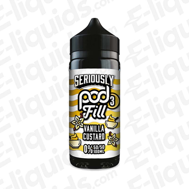 Vanilla Custard Seriously Pod Fill 3 100ml Shortfill — Pack of 10